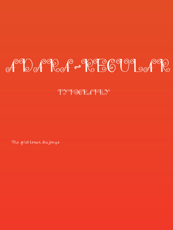 Adara-Regular Poster