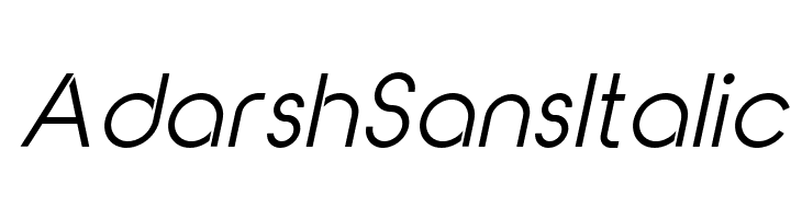Adarsh Sans Italic  font caratteri gratis