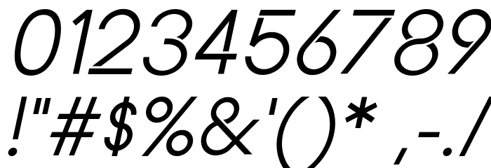 Adarsh Sans Italic Font OTHER CHARS