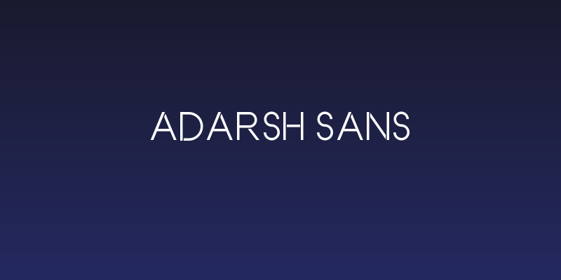 Adarsh Sans Social Header