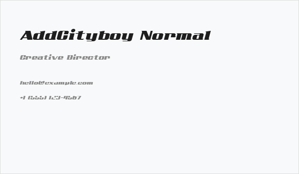 AddCityboy Normal Business Card