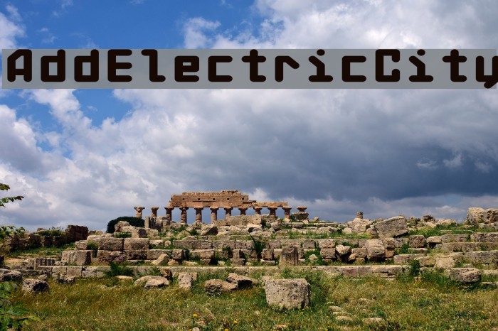 AddElectricCity Font examples