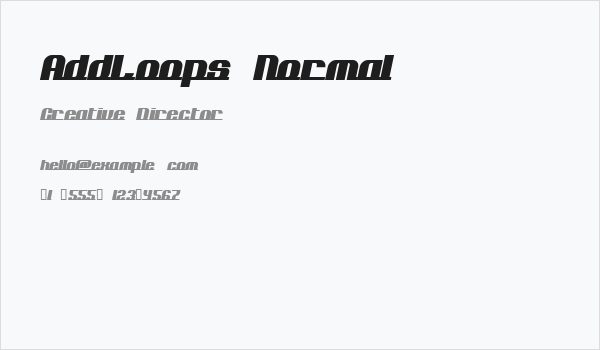 AddLoops Normal Business Card