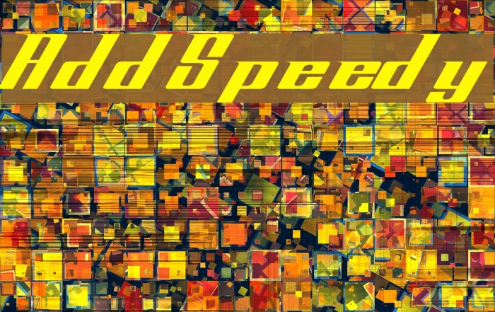 AddSpeedy Font examples