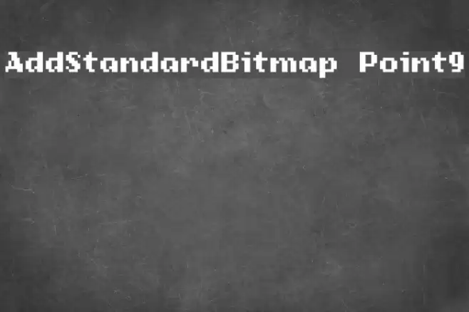 AddStandardBitmap Point9 フォント examples