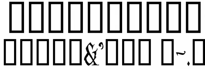 AddamsCapitals Font OTHER CHARS