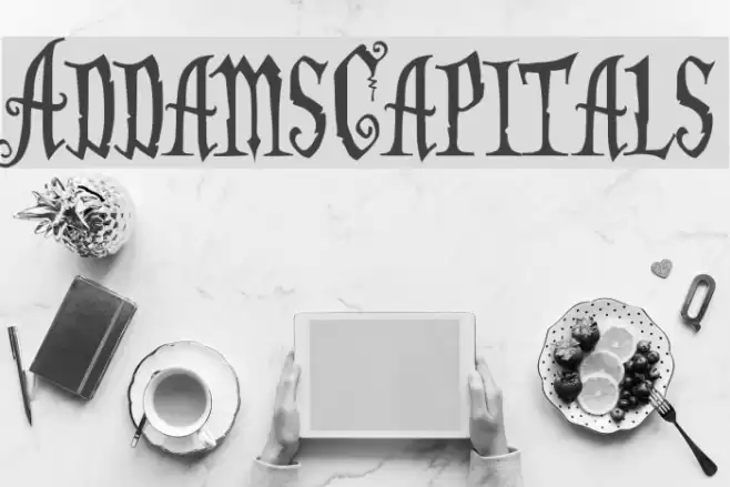 AddamsCapitals Font examples