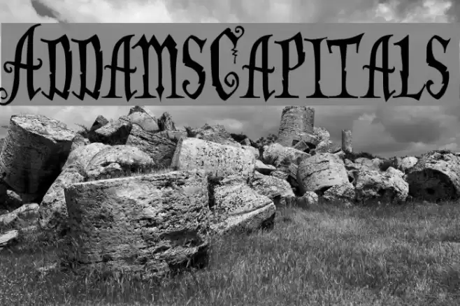 AddamsCapitals Font examples