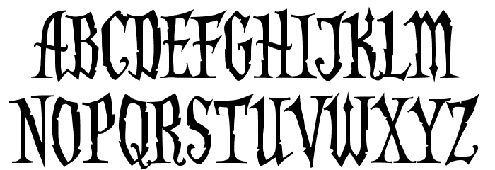 AddamsCapitals Font LOWERCASE