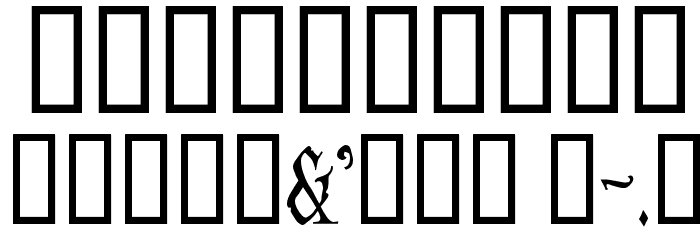 AddamsRegular Font OTHER CHARS