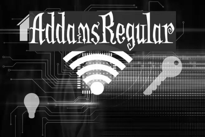 AddamsRegular फ़ॉन्ट examples