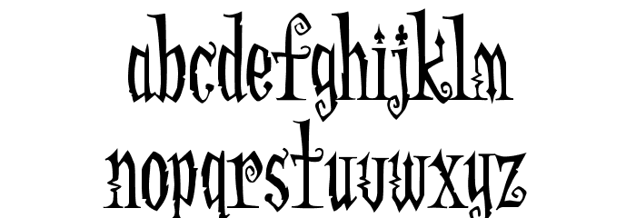 AddamsRegular Font LOWERCASE