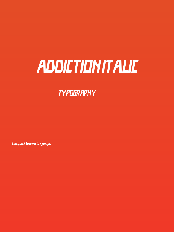 Addiction Italic Poster