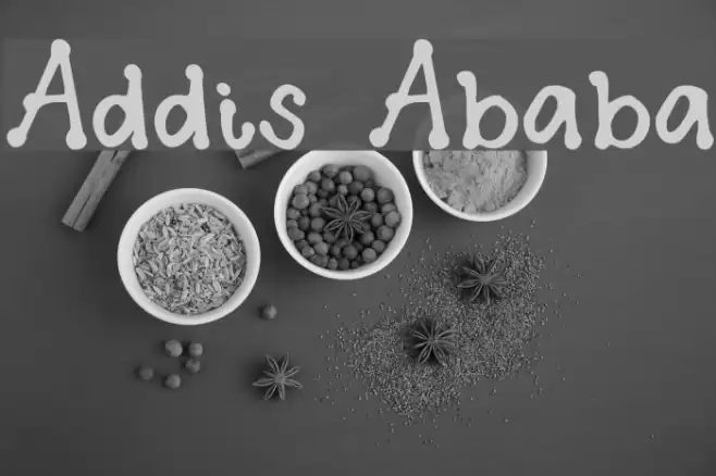 Addis Ababa Шрифта examples