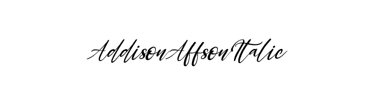 Addison Affson Italic  Frei Schriftart Herunterladen