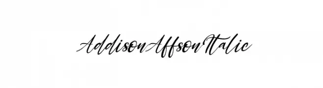 Addison Affson Italic  font caratteri gratis