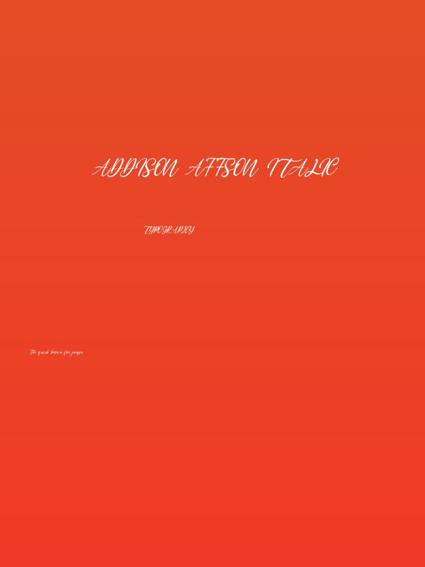 Addison Affson Italic Poster