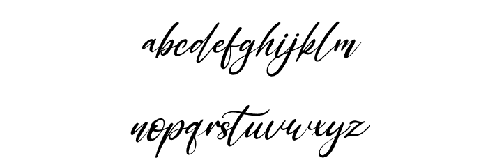 Addison Affson Italic Font LOWERCASE
