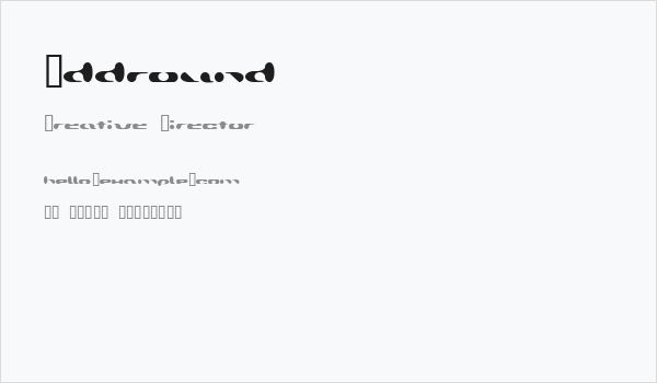 Addround Business Card