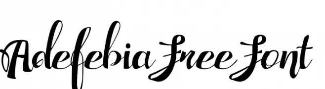 Adefebia Free Font  नि: शुल्क फ़ॉन्ट्स डाउनलोड