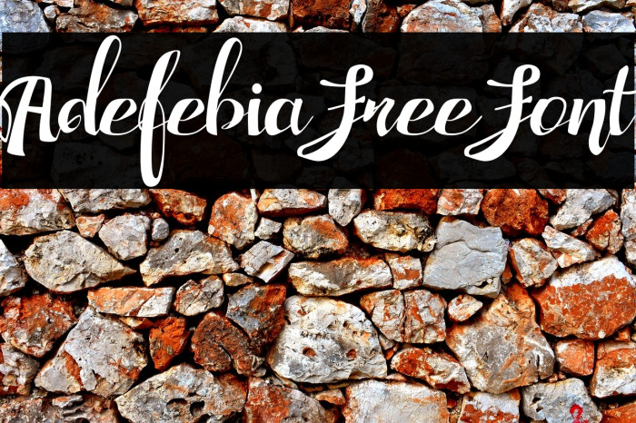 Adefebia Free Font Font examples