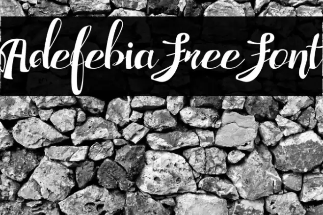 Adefebia Free Font Font examples