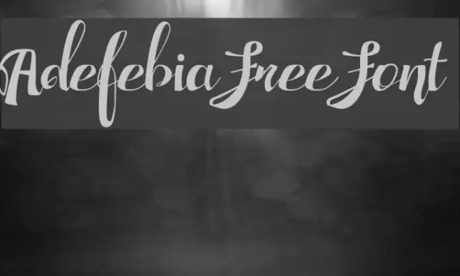 Adefebia Free Font Schriftart examples