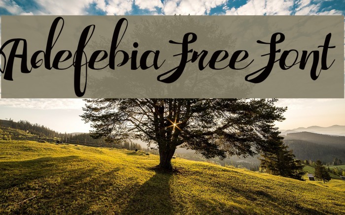 Adefebia Free Font Font examples