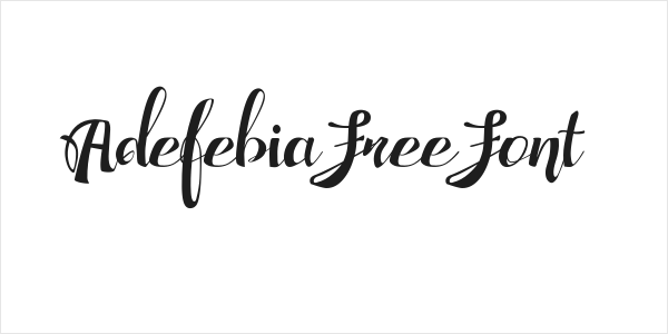 Adefebia Free Font Logo