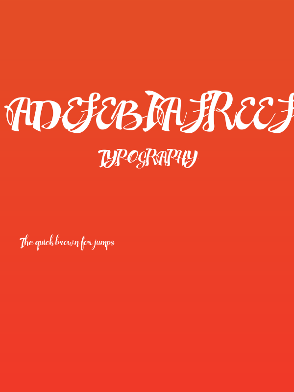 Adefebia Free Font Poster