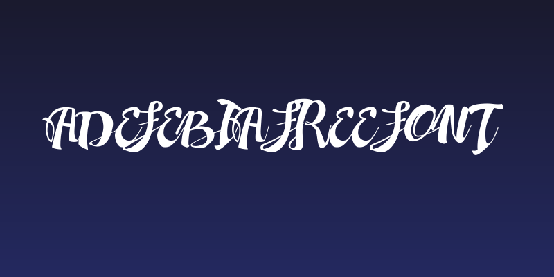 Adefebia Free Font Social Header