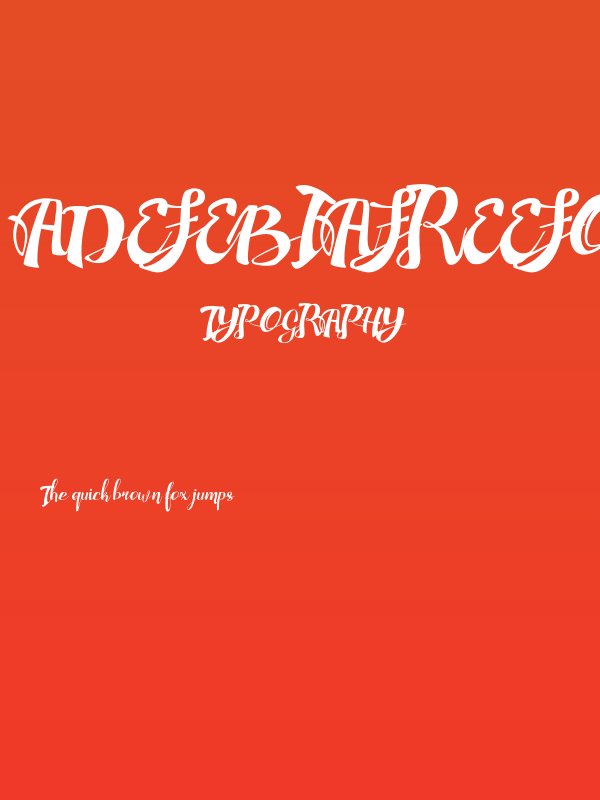AdefebiaFreeFont Poster