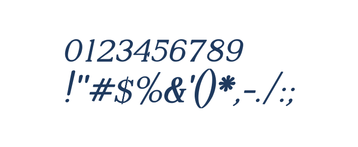 Adega Serif Bold Italic Other Characters