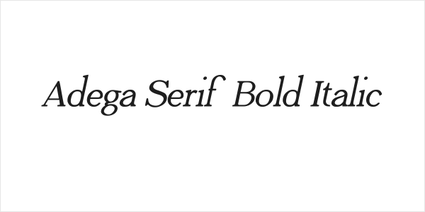 Adega Serif Bold Italic Logo