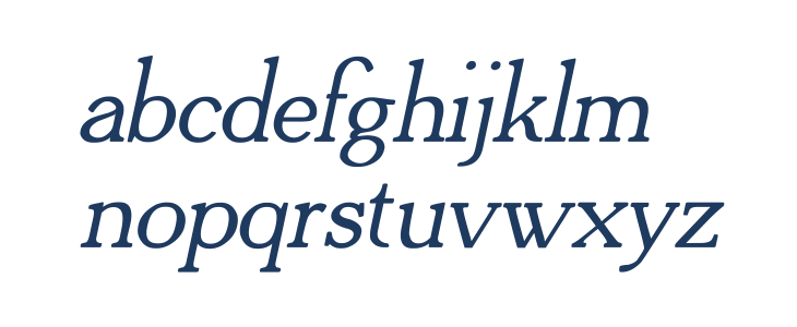 Adega Serif Bold Italic Lowercase