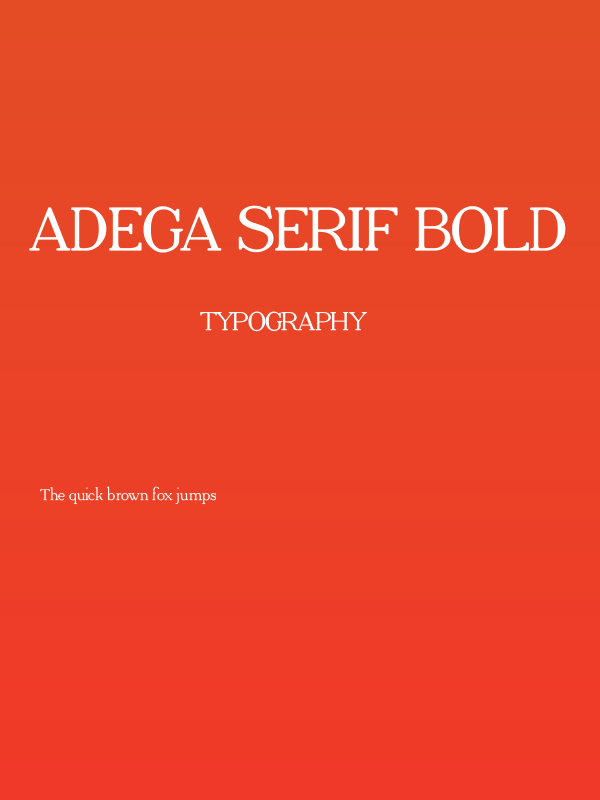 Adega Serif Bold Poster