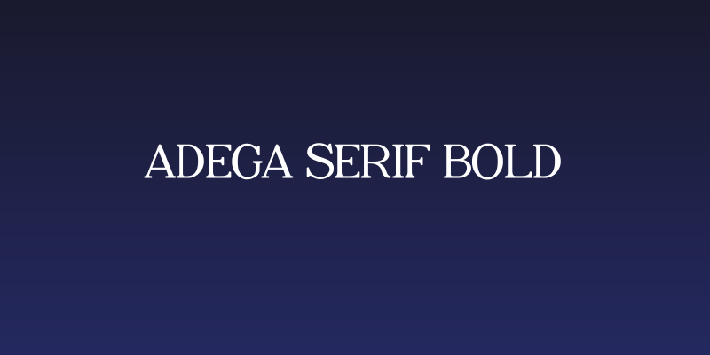 Adega Serif Bold Social Header