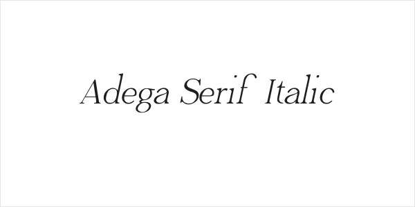 Adega Serif Italic Logo