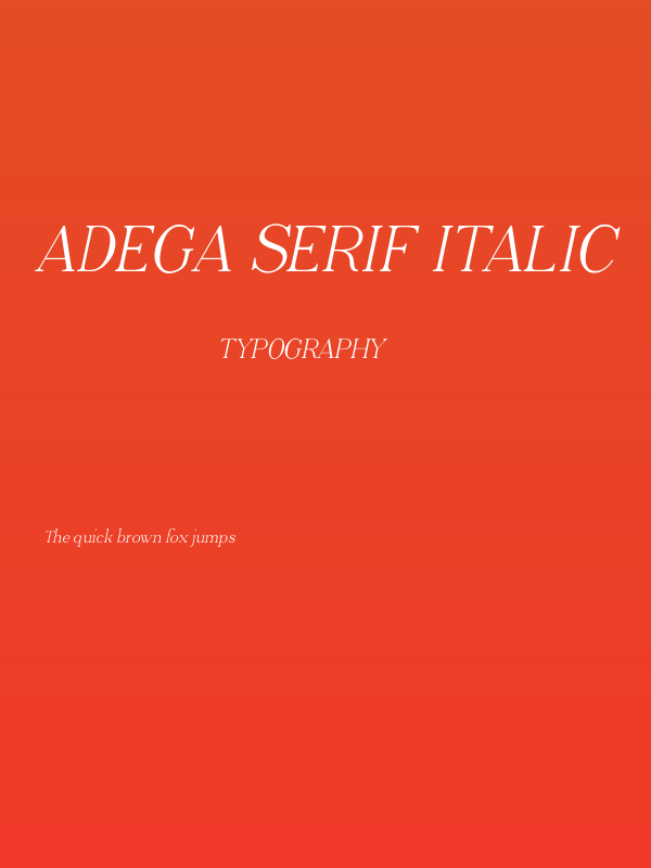 Adega Serif Italic Poster