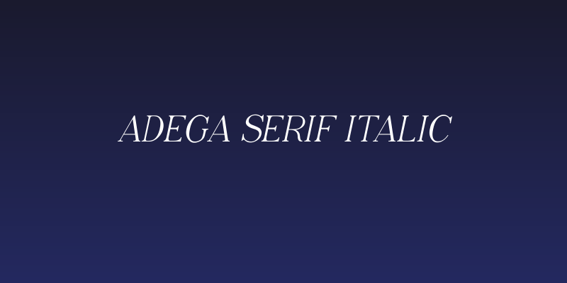 Adega Serif Italic Social Header