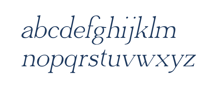 Adega Serif Italic Lowercase