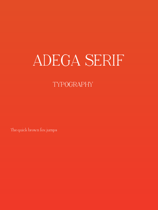 Adega Serif Poster
