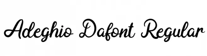 Adeghio Dafont Regular  font caratteri gratis