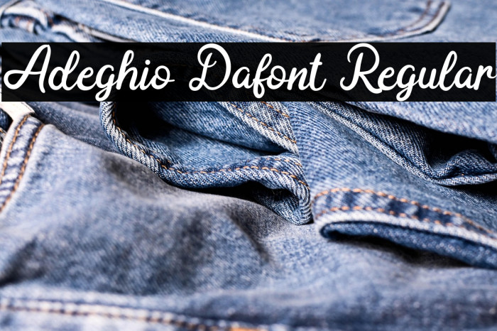 Adeghio Dafont Regular Example 2