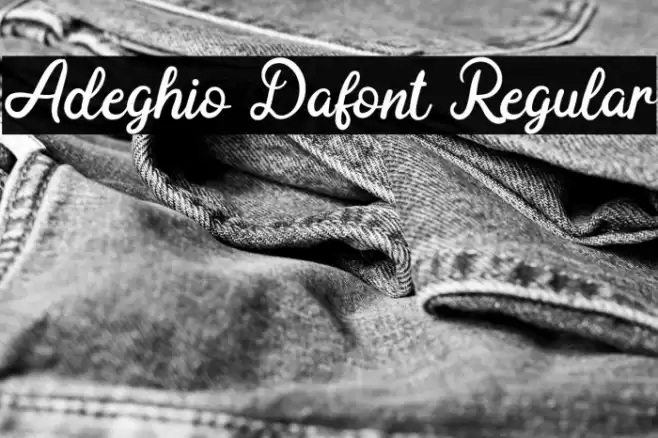 Adeghio Dafont Regular Font examples
