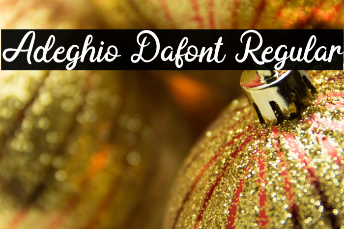 Adeghio Dafont Regular Example 3