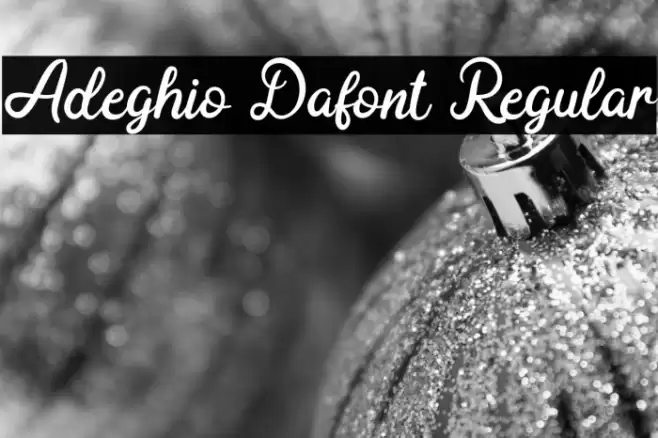 Adeghio Dafont Regular Font examples