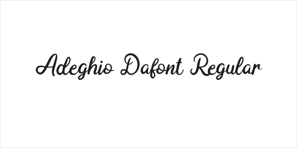 Adeghio Dafont Regular Logo