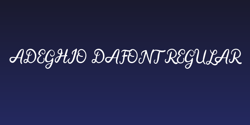 Adeghio Dafont Regular Social Header