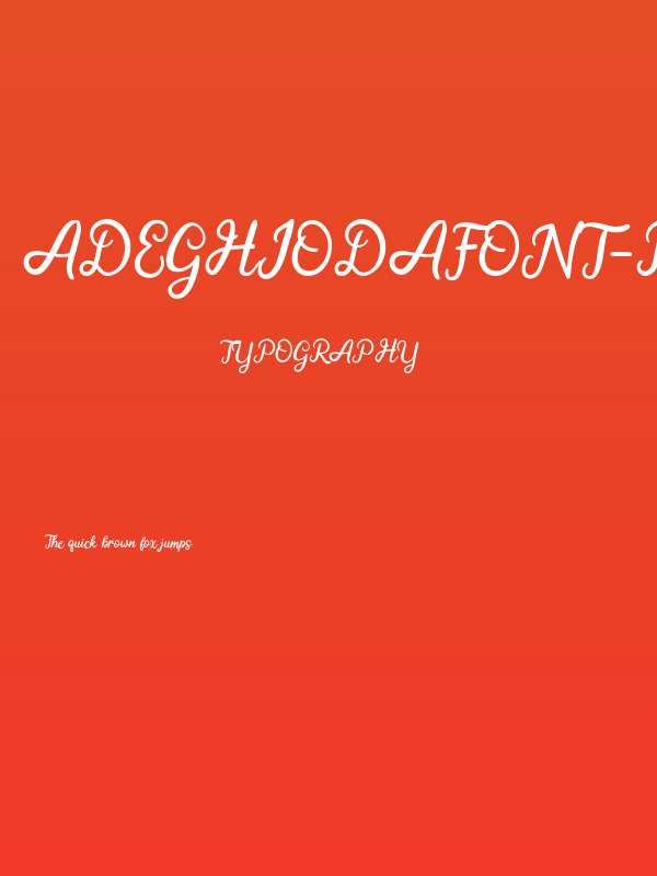 AdeghioDafont-Regular Poster